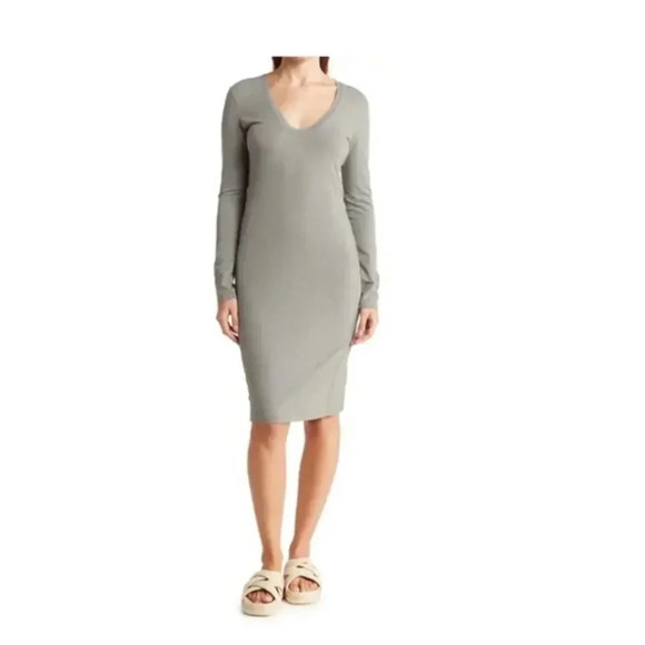 Standard James Perse Long Sleeve Dress - Picture 2 of 11